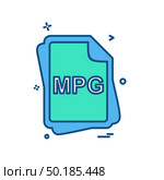 MPG file type icon design vector. Стоковая иллюстрация, агентство Ingram Publishing / Фотобанк Лори