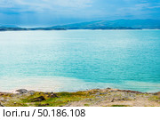 Beautiful landscape of the mountain Chirkey reservoir with azure water of the North Caucasus of Dagestan. Russia. Стоковое фото, фотограф Константин Лабунский / Фотобанк Лори