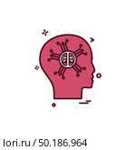 Artificial brain intelligence robo icon vector design. Стоковая иллюстрация, агентство Ingram Publishing / Фотобанк Лори