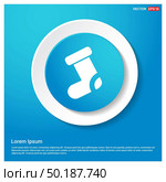 Icon socks Abstract Blue Web Sticker Button - Free vector icon. Стоковая иллюстрация, агентство Ingram Publishing / Фотобанк Лори