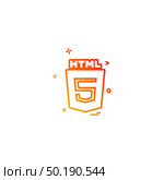 HTML 5 icon design vector. Стоковая иллюстрация, агентство Ingram Publishing / Фотобанк Лори
