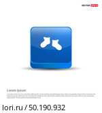 Icon socks - 3d Blue Button. Стоковая иллюстрация, агентство Ingram Publishing / Фотобанк Лори