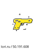 gun pistol police weapon icon vector design. Стоковая иллюстрация, агентство Ingram Publishing / Фотобанк Лори