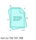 ZIP file type icon design vector. Стоковая иллюстрация, агентство Ingram Publishing / Фотобанк Лори