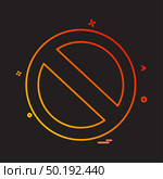 not allowed icon design vector. Стоковая иллюстрация, агентство Ingram Publishing / Фотобанк Лори
