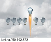 Success in business concept and successful strategy idea as innovative thinking to succeed using inventive strategies as a 3D illustration. Стоковое фото, агентство Ingram Publishing / Фотобанк Лори