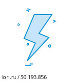 Thunder icon design vector. Стоковая иллюстрация, агентство Ingram Publishing / Фотобанк Лори
