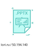 PPTX application download file files format icon vector design. Стоковая иллюстрация, агентство Ingram Publishing / Фотобанк Лори