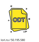 ODT file type icon design vector. Стоковая иллюстрация, агентство Ingram Publishing / Фотобанк Лори