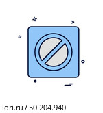 Not Allowed icon design vector . Стоковая иллюстрация, агентство Ingram Publishing / Фотобанк Лори