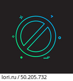 Not allowed icon design vector. Стоковая иллюстрация, агентство Ingram Publishing / Фотобанк Лори