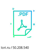 pdf application download file files format icon vector design. Стоковая иллюстрация, агентство Ingram Publishing / Фотобанк Лори