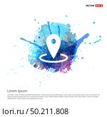Map pin icon - Watercolor Background. Стоковая иллюстрация, агентство Ingram Publishing / Фотобанк Лори