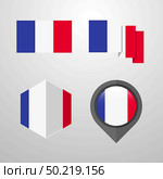 France flag design set vector. Стоковое фото, агентство Ingram Publishing / Фотобанк Лори
