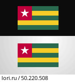 Togo Flag banner design. Стоковая иллюстрация, агентство Ingram Publishing / Фотобанк Лори