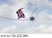 British political uncertainty due to a confused path for a brexit deal in a 3D illustration style. Стоковое фото, агентство Ingram Publishing / Фотобанк Лори