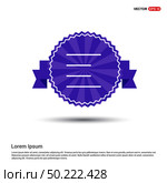Align text icon - Purple Ribbon banner. Стоковая иллюстрация, агентство Ingram Publishing / Фотобанк Лори