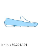 Moccasin Icon. Thin Line With Blue Fill Design. Vector Illustration. Стоковая иллюстрация, агентство Ingram Publishing / Фотобанк Лори
