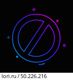Not Allowed icon design vector. Стоковая иллюстрация, агентство Ingram Publishing / Фотобанк Лори