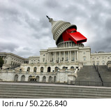 United States Government Whistleblower and deep state whistle blower political concept as an anonymous source or leaker and US political symbol with 3D elements. Стоковое фото, агентство Ingram Publishing / Фотобанк Лори
