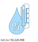Humidity Icon. Thin Line With Blue Fill Design. Vector Illustration. Стоковая иллюстрация, агентство Ingram Publishing / Фотобанк Лори