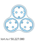 AC Splitter Icon. Thin Line With Blue Fill Design. Vector Illustration. Стоковая иллюстрация, агентство Ingram Publishing / Фотобанк Лори