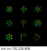 Christmas balls , snowflakes, tress , christmas , snow , winter , merry christmas , 25 dec , balls , decoration , evening , snowfall , icon, vector, design,  flat,  collection, style, creative,  icons. Стоковая иллюстрация, агентство Ingram Publishing / Фотобанк Лори