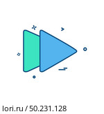Forward Media icon design vector . Стоковая иллюстрация, агентство Ingram Publishing / Фотобанк Лори