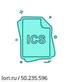 ICS file type icon design vector. Стоковая иллюстрация, агентство Ingram Publishing / Фотобанк Лори