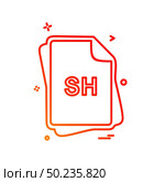 SH file type icon design vector. Стоковая иллюстрация, агентство Ingram Publishing / Фотобанк Лори