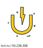 magnet  power icon vector design. Стоковая иллюстрация, агентство Ingram Publishing / Фотобанк Лори
