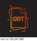 ODT file type icon design vector. Стоковая иллюстрация, агентство Ingram Publishing / Фотобанк Лори