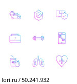 lungs , food , sheild , truck , fitness , protect , heart , fruits , medical , icon, vector, design,  flat,  collection, style, creative,  icons. Стоковая иллюстрация, агентство Ingram Publishing / Фотобанк Лори