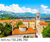 Old city Budva on Adriatic sea, Montenegro. Стоковое фото, агентство Ingram Publishing / Фотобанк Лори