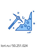 Pickaxe icon vector design. Стоковая иллюстрация, агентство Ingram Publishing / Фотобанк Лори