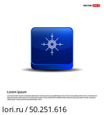 Snow Flake Icon - 3d Blue Button. Стоковая иллюстрация, агентство Ingram Publishing / Фотобанк Лори