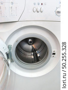 Washing machine closeup. Element of design. Стоковое фото, агентство Ingram Publishing / Фотобанк Лори
