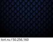 Abstract elegant dark blue geometric semicircle pattern background and texture. Fish scale, roof texture, Vector illustration. Стоковая иллюстрация, агентство Ingram Publishing / Фотобанк Лори
