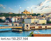 Sunset in with the view on Golden horn bay. Sunset in Golden horn bay. Стоковое фото, агентство Ingram Publishing / Фотобанк Лори