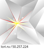 Abstract White Low Polygon with lighting on Red Background and Texture. Vector Illustration. Стоковая иллюстрация, агентство Ingram Publishing / Фотобанк Лори