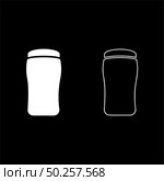 Antiperspirant dry Deodorant Cosmetic product icon outline set white color vector illustration flat style simple image. Antiperspirant dry Deodorant Cosmetic product icon outline set white color vector illustration flat style image. Стоковая иллюстрация, агентство Ingram Publishing / Фотобанк Лори