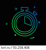 Stop watch icon design vector. Стоковая иллюстрация, агентство Ingram Publishing / Фотобанк Лори