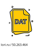 DAT file type icon design vector. Стоковая иллюстрация, агентство Ingram Publishing / Фотобанк Лори