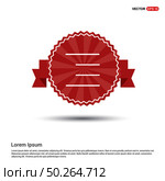 Align text icon - Red Ribbon banner. Стоковая иллюстрация, агентство Ingram Publishing / Фотобанк Лори