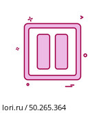 media music pause icon vector design. Стоковая иллюстрация, агентство Ingram Publishing / Фотобанк Лори