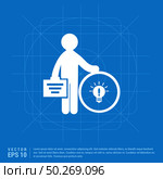 Businessman with idea icon . Стоковая иллюстрация, агентство Ingram Publishing / Фотобанк Лори