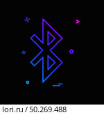 Bluetooth icon design vector. Стоковая иллюстрация, агентство Ingram Publishing / Фотобанк Лори