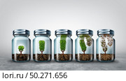 Limits of growth business concept as an economic or psychology symbol for growing limitations or finite resources with 3D render elements. Стоковое фото, агентство Ingram Publishing / Фотобанк Лори