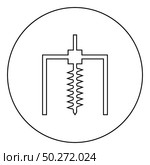 Drilling rig Bore for ground mine industry geological Boring concept Auger icon in circle round outline black color vector illustration flat style simple image. Drilling rig Bore for ground mine industry geological Boring concept Auger icon in circle round outline black color vector illustration flat style image. Стоковая иллюстрация, агентство Ingram Publishing / Фотобанк Лори
