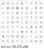 81 Universal Line Icons for Web and Mobile hash tag, church, book knowledge, pray, test Vector Illustration. Стоковая иллюстрация, агентство Ingram Publishing / Фотобанк Лори
